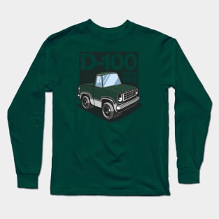 D100 - 1976 White-Base (Dark Green Iridescent) Long Sleeve T-Shirt